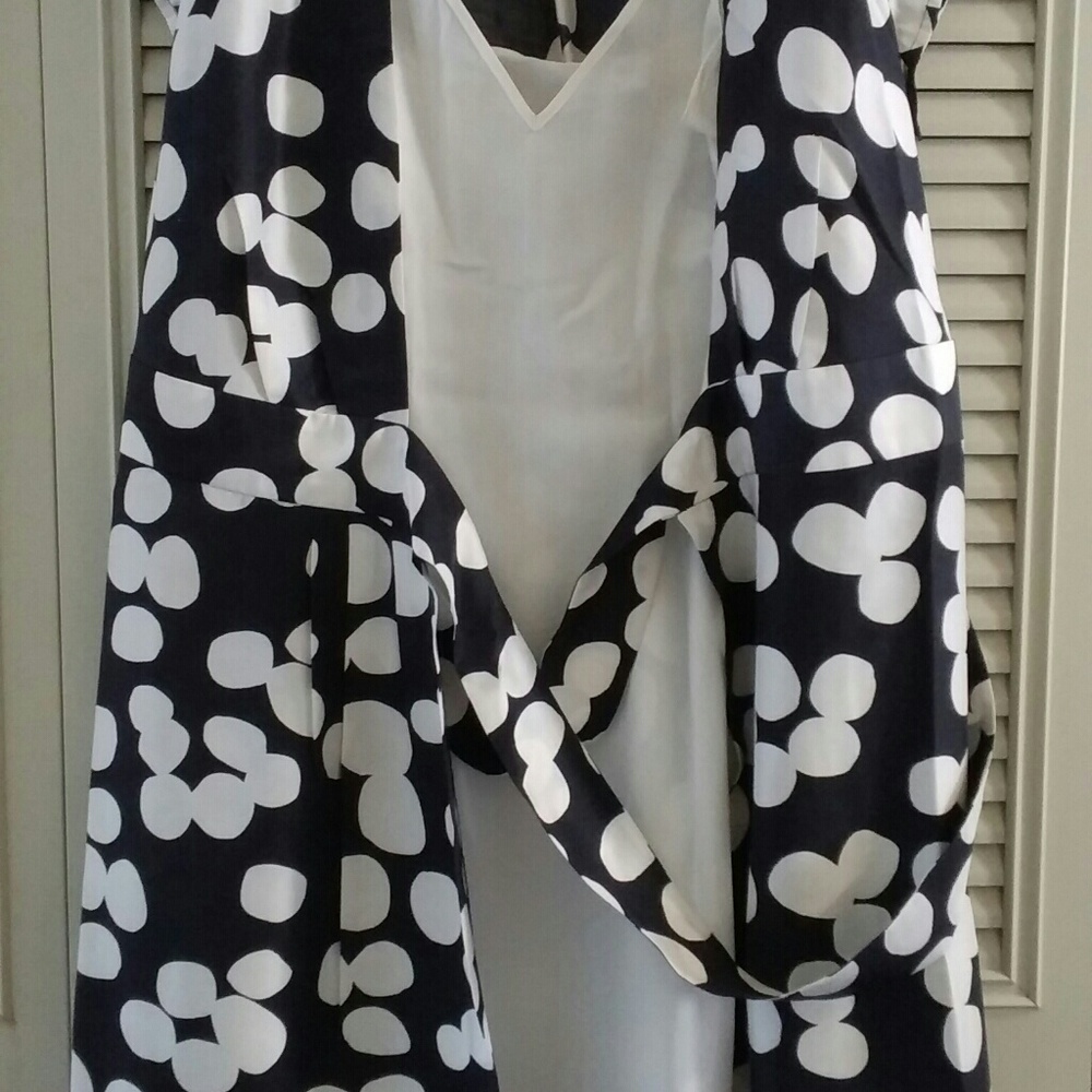 B&W wrap silk dress - Picture 3 of 3